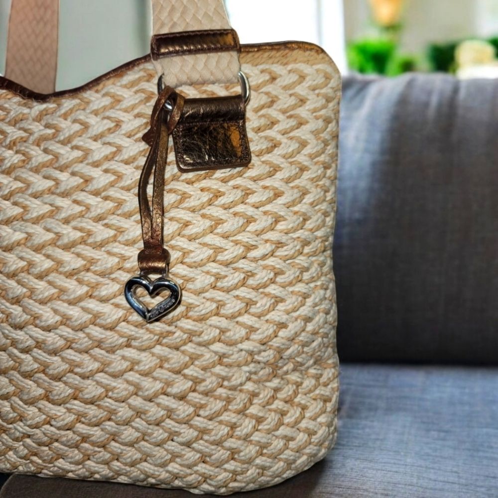 Brighton Buckle Jute Shoulder Bag
Cream and Brow - Picture 3 of 10